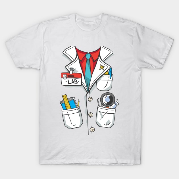 Lab Coat Costume Science Geek Funny Lab Gift T-Shirt by Popculture Tee Collection